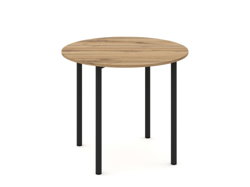 Обеденный стол Hommage Range 90х90х75 см, цвет: дуб натюрель / черный