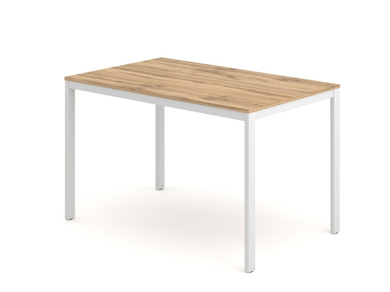 Обеденный стол Hommage Rectangle 120х75х75 см, цвет: дуб натюрель / белый