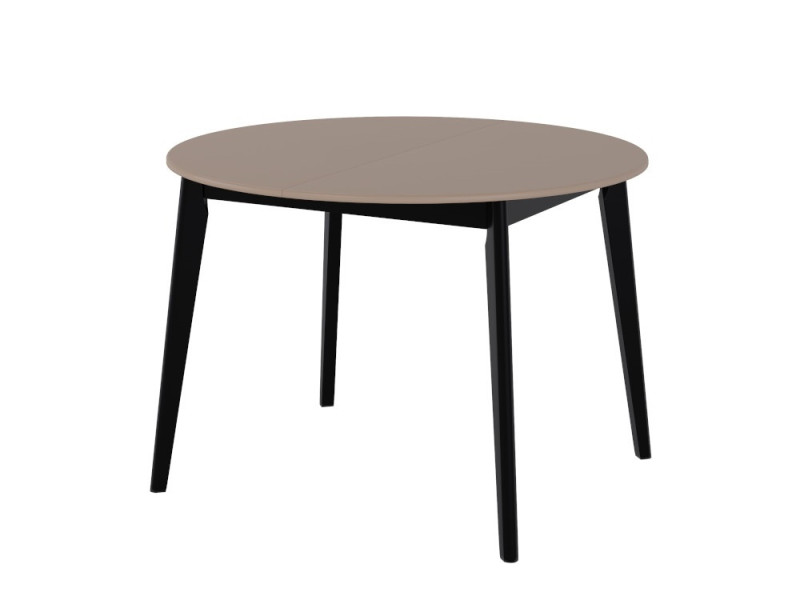 Обеденный стол Marcus 110-140x110x76.2 см, цвет: кофе / черный