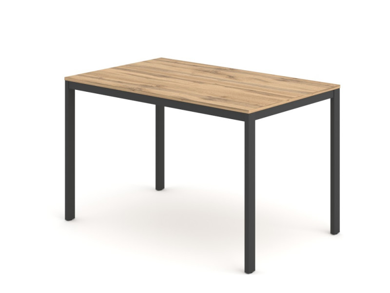 Обеденный стол Hommage Rectangle 120х75х75 см, цвет: дуб натюрель / черный