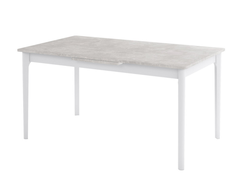 Обеденный стол Flash 145-185x85x75 см, цвет: бетон лайт / белый